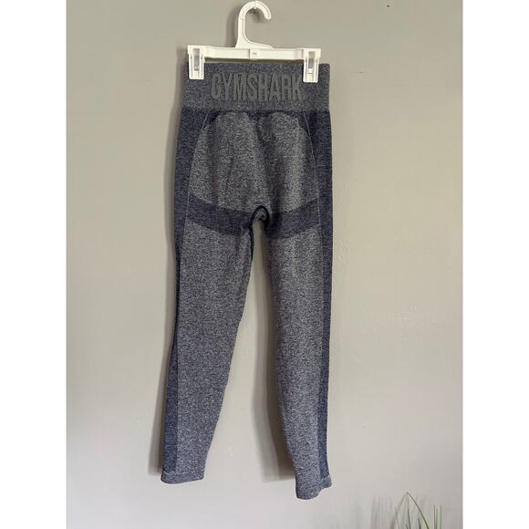 GYMSHARK HEATHERED BLUE LEGGINGS SMALL - Picture 2 of 2